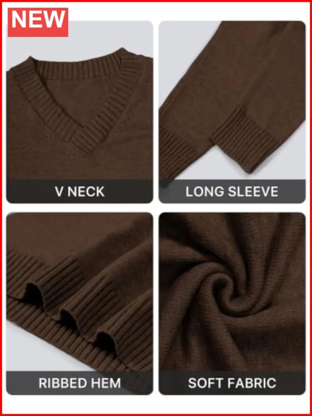 Oversized Cashmere Blend V Neck Pullover Sweater
